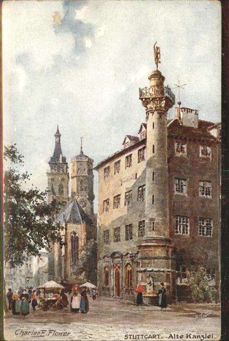 Flower Charles E Nr. 653 B Stuttgart Alte Kanzlei Tucks-