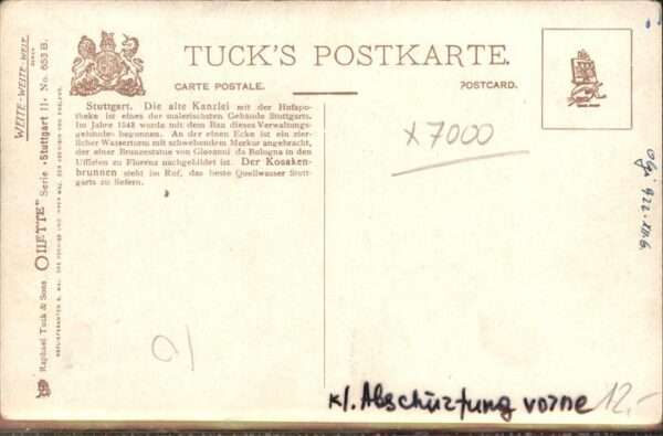 Flower Charles E Nr. 653 B Stuttgart Alte Kanzlei Tucks- – Bild 2