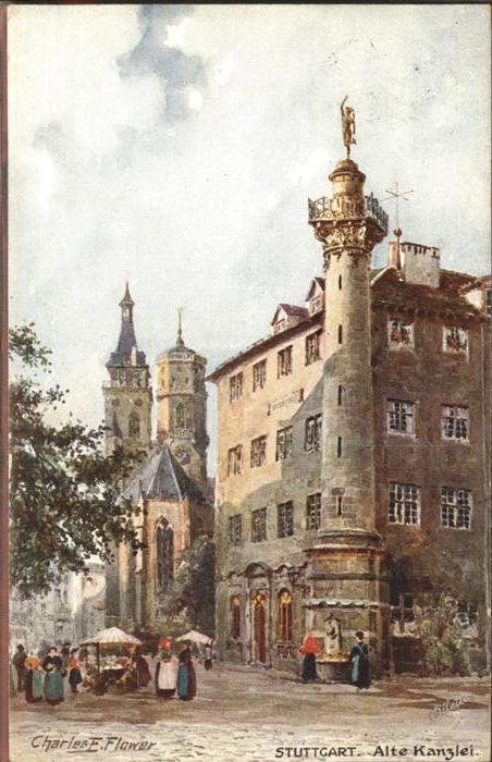 Flower Charles E Nr. 653 B Stuttgart Alte Kanzlei Tucks-