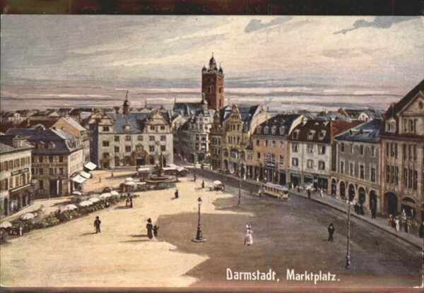 Verlag Wiedemann WIRO Nr. 1871 A Darmstadt Marktplatz