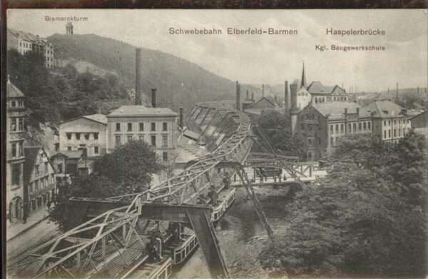 Schwebebahn Elberfeld-Barmen Haspelerbrücke Baugewe
