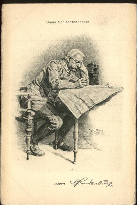 Kuenstlerkarte Eug Hersch Schlachtendenker