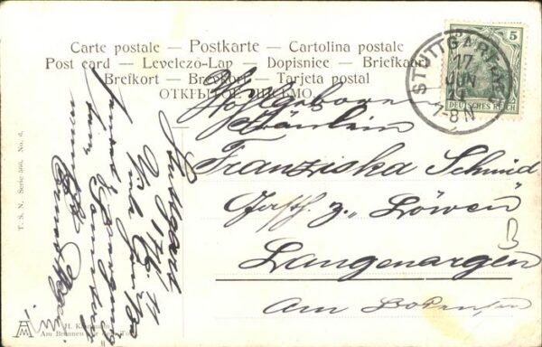 Kuenstlerkarte Kaufmann Hans M. R. Nr. 4 – Bild 2
