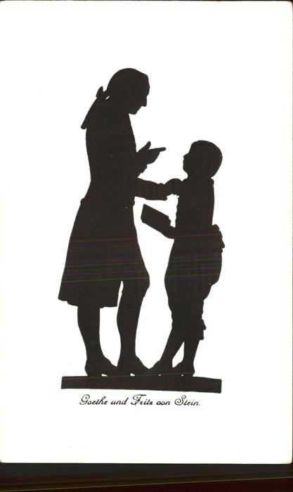 Goethe Johann Wolfgang von Scherenschnitt Fritz von Stein