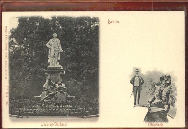 Lessing Gotthold Ephraim Denkmal Berlin Belagerung