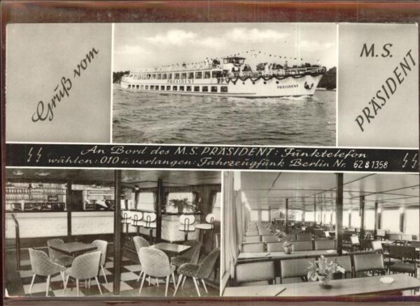 Dampfer Binnenschifffahrt M.S. Präsident Berlin