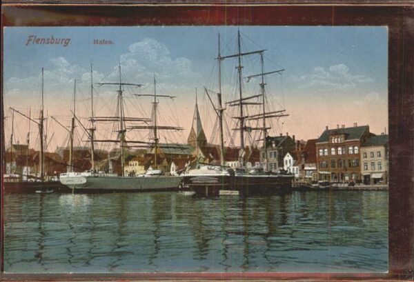 Hafenanlagen Flensburg Segelschiffe