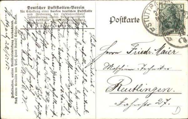 Zeppelin Deutscher Luftflotten Verein Kanonen – Bild 2