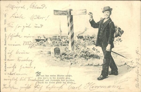 Wandern Gedicht Wegkreuz