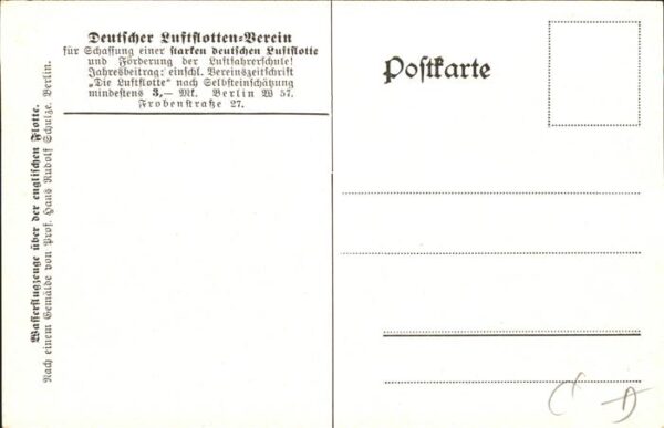Schulze Hans-Rudolf Berlin Künstlerkarte Segelflugzeuge Dampfschif – Bild 2