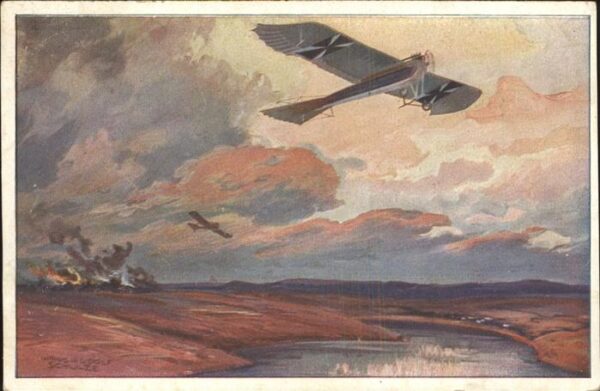 Schulze Hans-Rudolf Berlin Künstlerkarte Segelflugzeuge Krieg