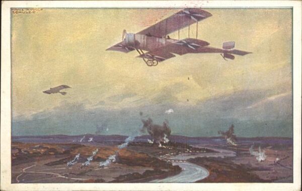 Schulze Hans-Rudolf Berlin Künstlerkarte Segelflugzeuge Krieg