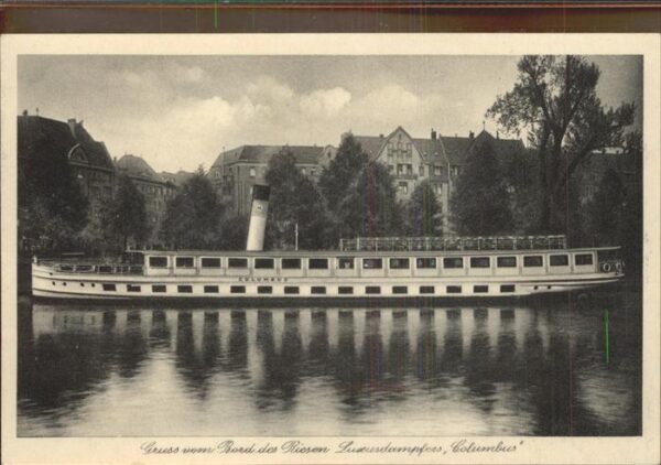 Dampfer Binnenschifffahrt Riesen Luxusdampfer Columbus