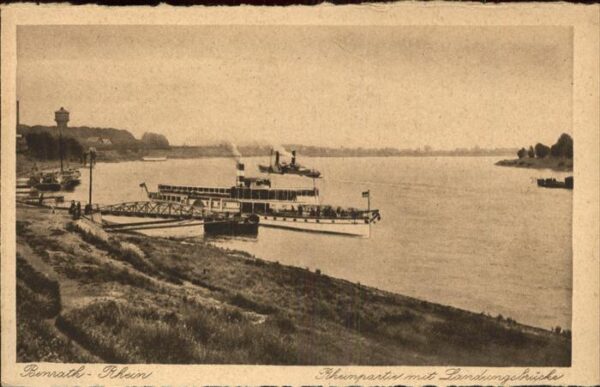 Dampfer Binnenschifffahrt Benrath-Rhein Landungsbrücke