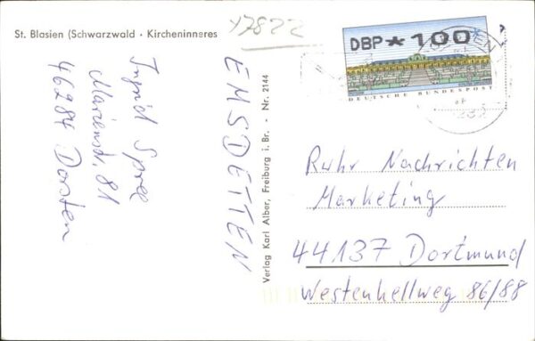 Kirchenorgel St. Blasien Kircheninneres – Bild 2