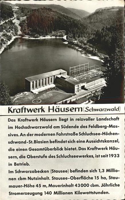 Haeusern Schwarzwald Kraftwerk Schwarzwald