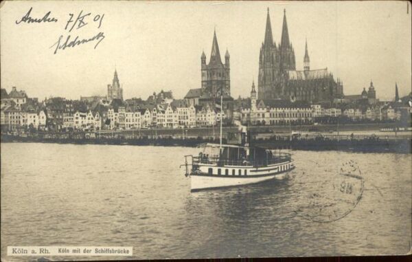 Dampfer Binnenschifffahrt Köln a. Rh. Schiffsbrücke