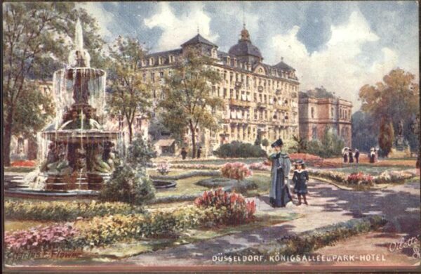 Verlag Tucks Oilette Nr. 634 B Düsseldorf Königsallee Park-Hotel