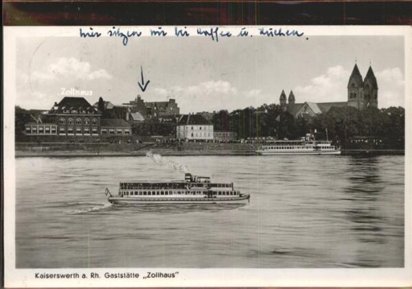 Dampfer Binnenschifffahrt Kaiserwerth a. Rh. Gaststätte Zollhaus