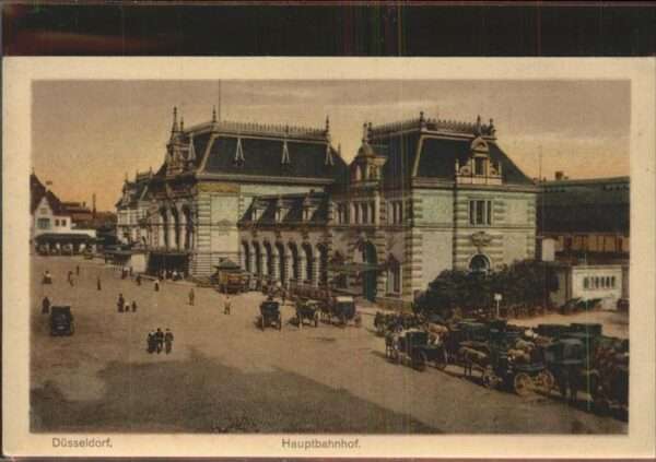 Bahnhof Hauptbahnhof Düsseldorf Pferdekutschen