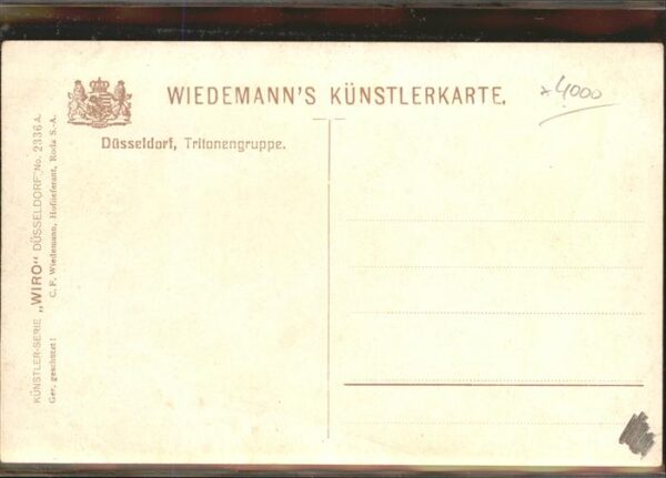 Verlag Wiedemann WIRO Nr. 2336A Düsseldorf Tritonengruppe – Bild 2
