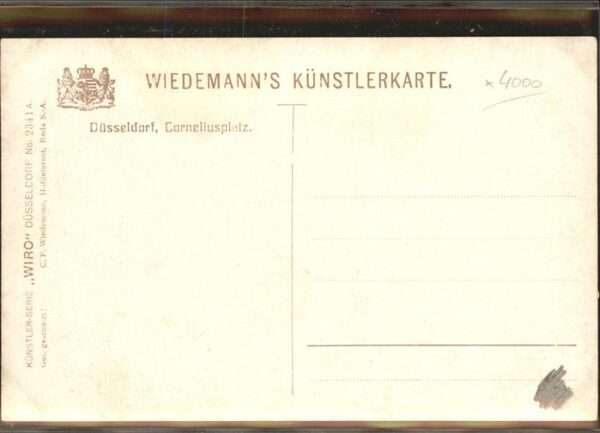 Verlag Wiedemann WIRO Nr. 2341 A Düsseldorf Corneliusplatz – Bild 2