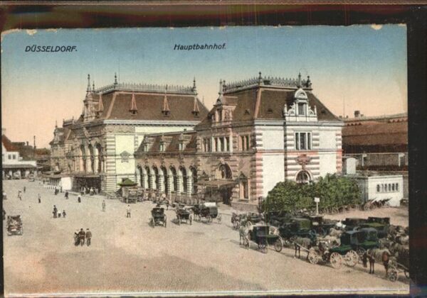 Bahnhof Hauptbahnhof Düsseldorf Pferdekutschen