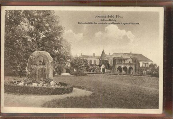 Sommerfeld Lubsko Schloss Dolzig Gedenkstein