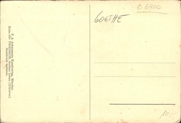 Goethe Johann Wolfgang von Kikelhahn Ilmenau W. Friedrich Nr. 1382 – Bild 2