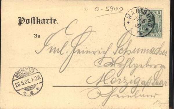 Kuenstlerkarte Carl Jander Wartburg – Bild 2