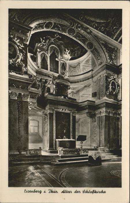Kirchenorgel Eisenberg Altar Schloßkirche