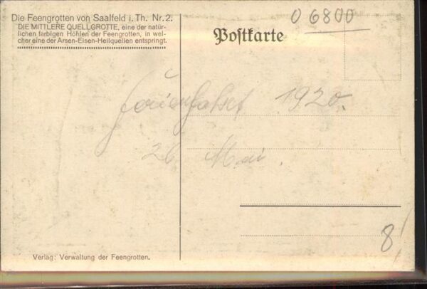 Hoehlen Caves Grottes Feengrotte Saalfeld mittlere Quellgrott – Bild 2