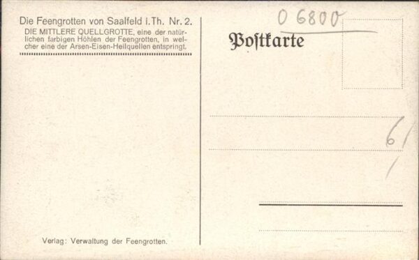 Hoehlen Caves Grottes Feengrotte Saalfeld mittlere Quellgrott – Bild 2