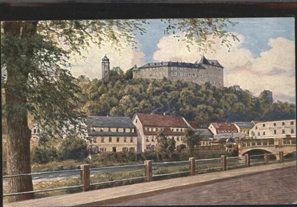 Verlag Wiedemann WIRO Nr. 3572 Greiz Schloß Heinrichsbrücke