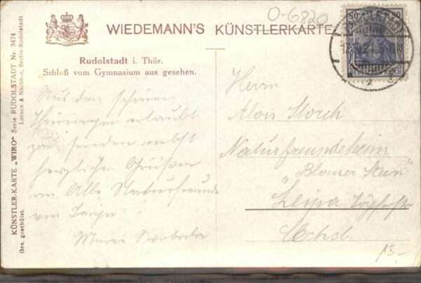 Verlag Wiedemann WIRO Nr. 3474 Rudolstadt Schloß – Bild 2