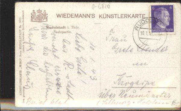 Verlag Wiedemann WIRO Nr. 3473 Rudolstadt Saalepartie – Bild 2
