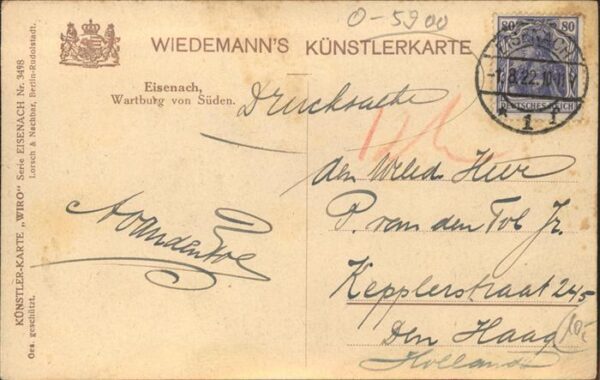 Verlag Wiedemann WIRO Nr. 3498 Eisenach Wartburg – Bild 2