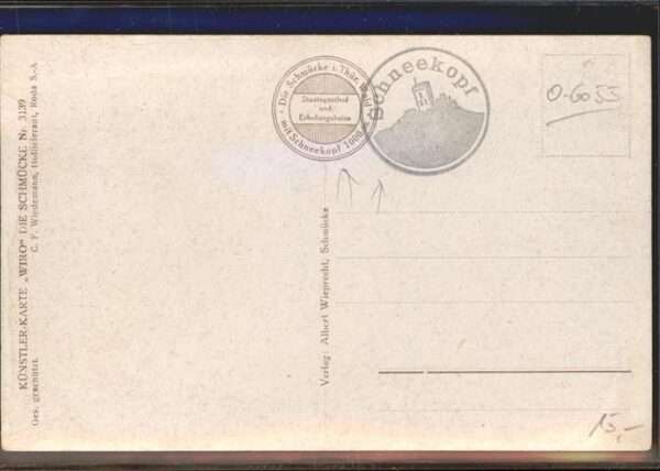Verlag WIRO Wiedemann Nr. 3139 Die Schmücke Schneekopf – Bild 2