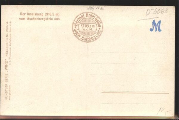 Verlag WIRO Wiedemann Nr. 2607 A Inselsberg – Bild 2