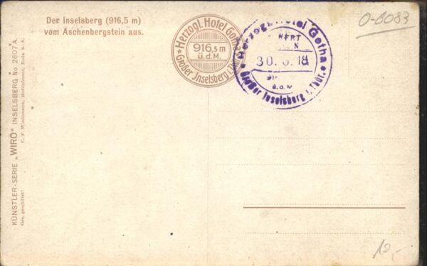 Verlag WIRO Wiedemann Nr. 2607 A Inselsberg – Bild 2
