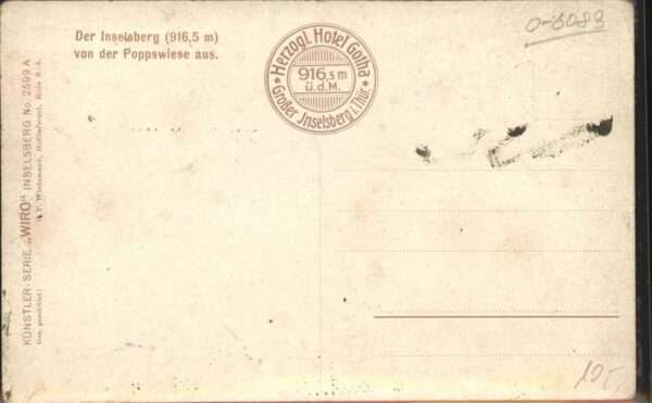 Verlag WIRO Wiedemann Nr. 2599 A Inselsberg – Bild 2