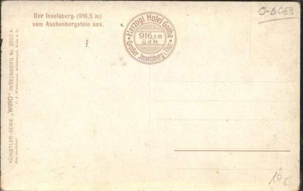 Verlag WIRO Wiedemann Nr. 2607 A Inselsberg – Bild 2