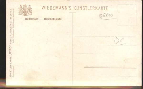 Verlag Wiedemann WIRO Nr. 2610 A Rudolstadt Bahnhofsplatz – Bild 2