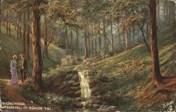 Verlag Tucks Oilette Nr. 649 B Wasserfall Kühlen Tal Friedrichro