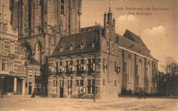 Groningen Oude Hoofdwacht met Martinikerk