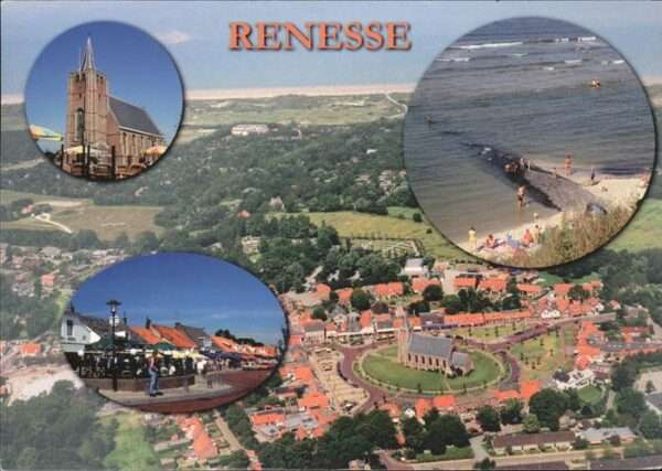 Renesse Strand Fliegeraufnahme Kirche