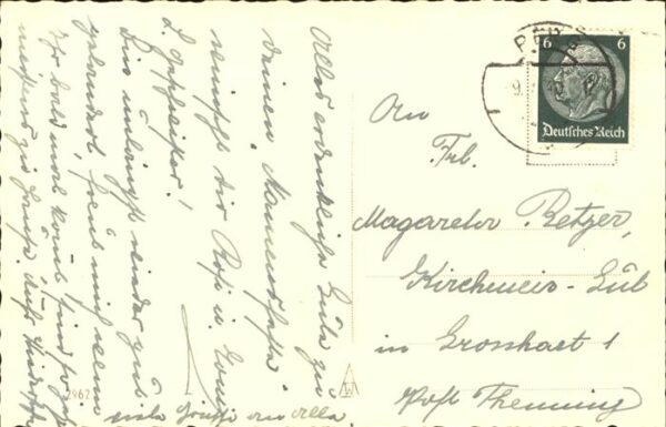 Namenstag Namenskarte Kind Tracht Blumen – Bild 2