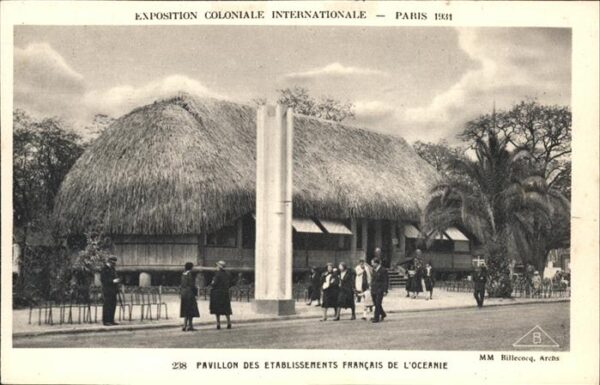 Exposition Coloniale Paris 1931 Pavillon des Etablissements Francais de