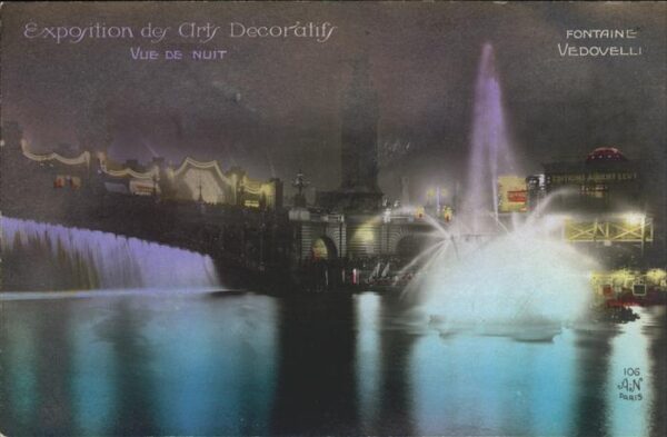 Exposition Arts Decoratifs Paris 1925 Fontaine Vedovelli