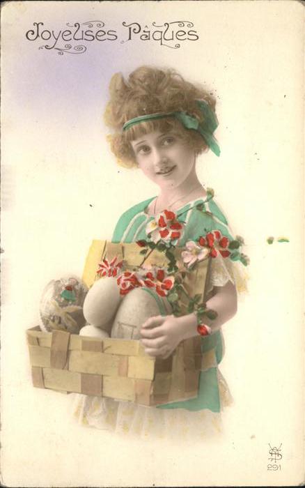 Ostern Easter Paques Kind Ostereier Blumen